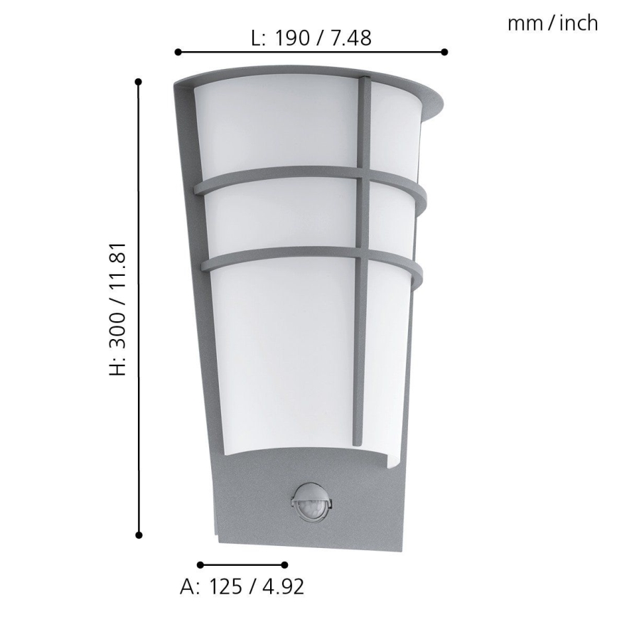 Eglo - LED sieninis lauko šviestuvas su jutikliu 2xLED/2,5W IP44