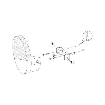 Eglo - LED sieninis šviestuvas LED/4,5W/230V