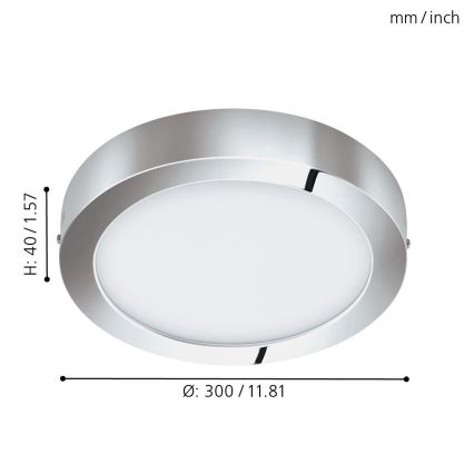 Eglo 96058 - LED vonios šviestuvas FUEVA 1 LED/22W/230V IP44