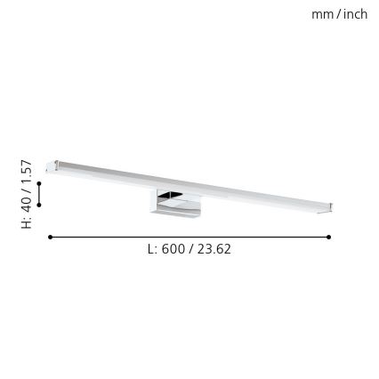 Eglo - LED vonios šviestuvas LED/11W/230V 4000K 60 cm IP44