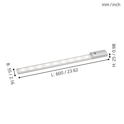 Eglo - LED po virtuvės spintele jutiklinis šviestuvas LED/8,1W/230V