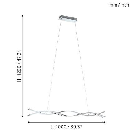 Eglo - LED sietynas 3xLED/13W/230V
