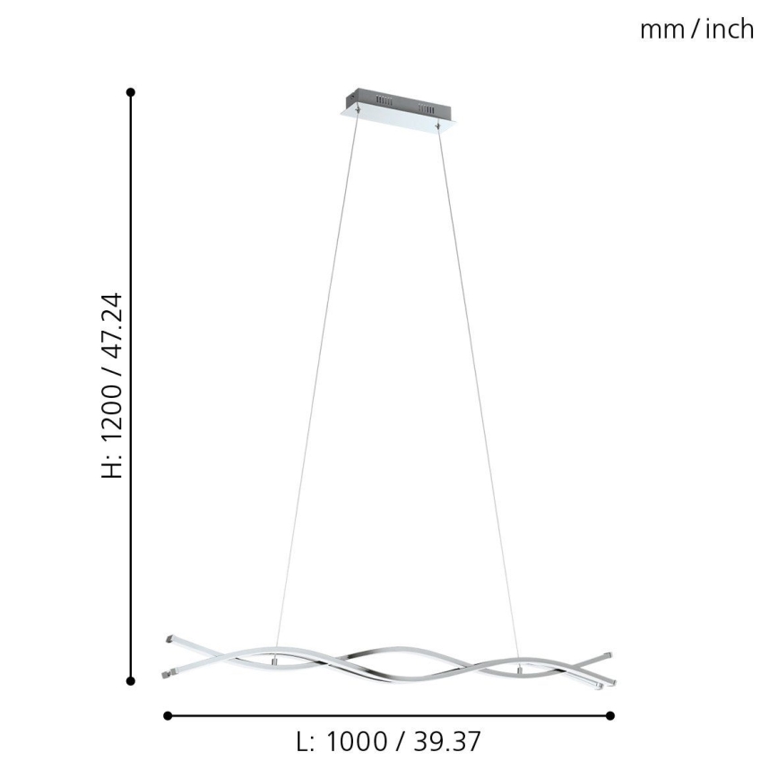 Eglo - LED sietynas 3xLED/13W/230V