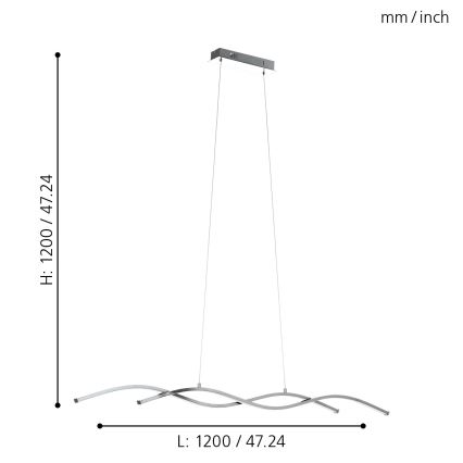 Eglo - LED sietynas 2xLED/14W/230V