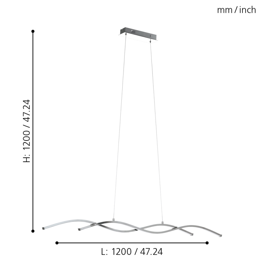 Eglo - LED sietynas 2xLED/14W/230V