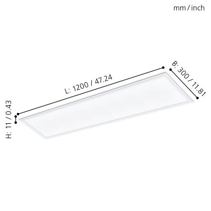 LED Įleidžiamas skydelis LED/40W/230V