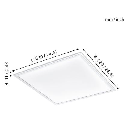 Eglo - LED lubų panelė LED/40W/230V