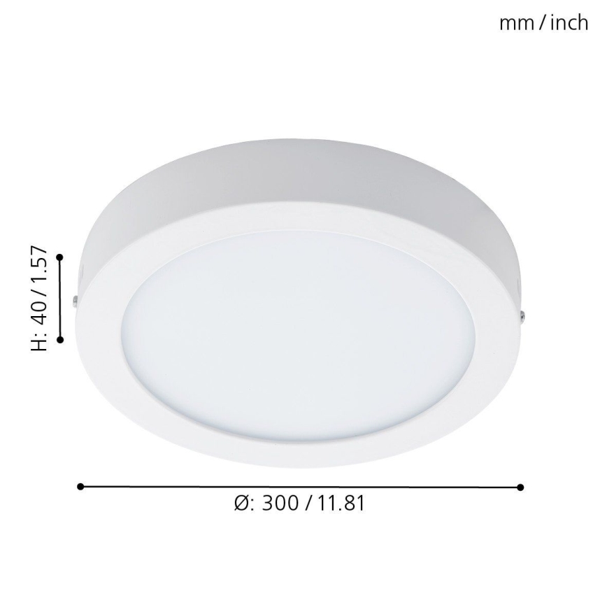 Eglo 96168 - LED lubinis vonios šviestuvas FUEVA 1 LED/22W/230V IP44