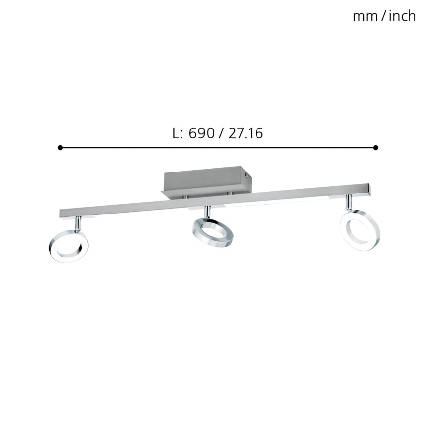 Eglo - Lubinis šviestuvas 3xLED/3,2W + 2xLED/3,3/230V