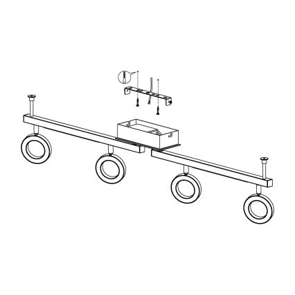 Eglo - Akcentinis šviestuvas 4xLED/3,2W + 2xLED/3,3/230V