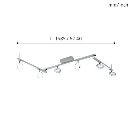 Eglo - Akcentinis šviestuvas 6xLED/3,2W + 3xLED/3,3/230V