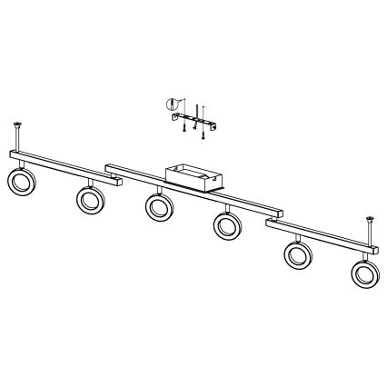 Eglo - Akcentinis šviestuvas 6xLED/3,2W + 3xLED/3,3/230V