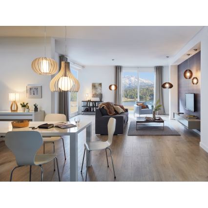 Eglo 96211 - Pakabinamas šviestuvas su laidu TINDORI 1xE27/60W/230V Ø 50 cm balta