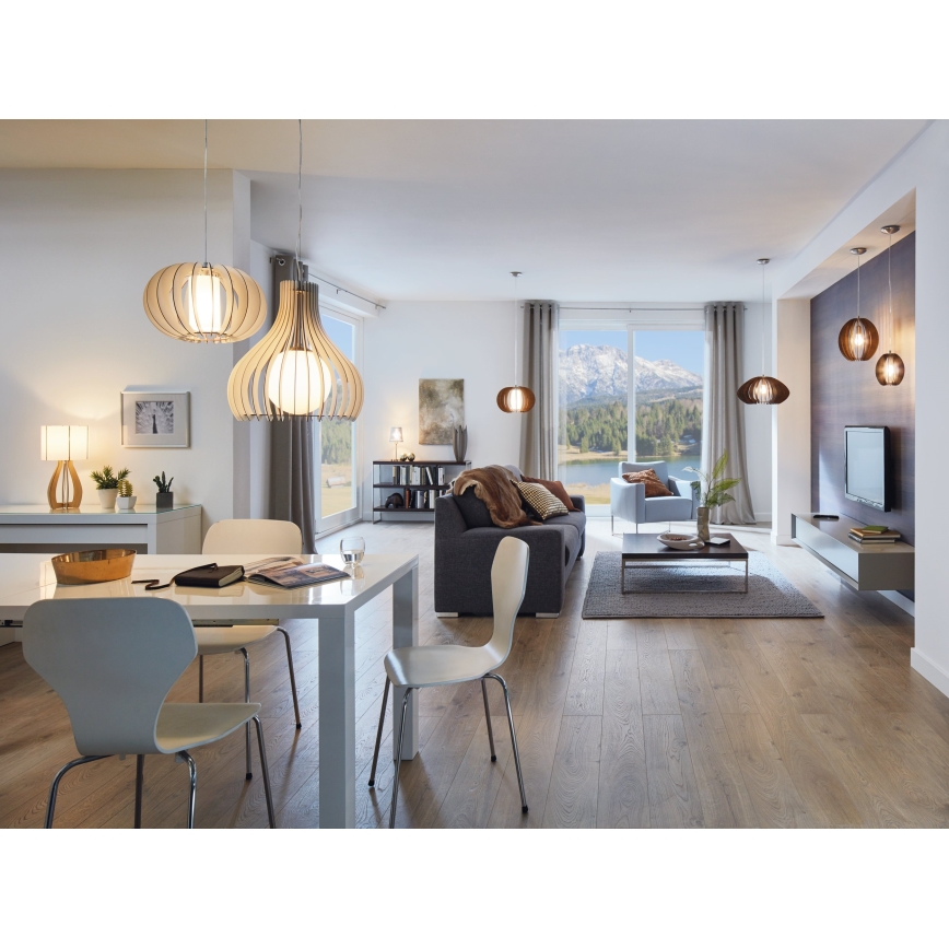 Eglo 96211 - Pakabinamas šviestuvas TINDORI su laidu, 1xE27/60W/230V, Ø 50 cm, baltas