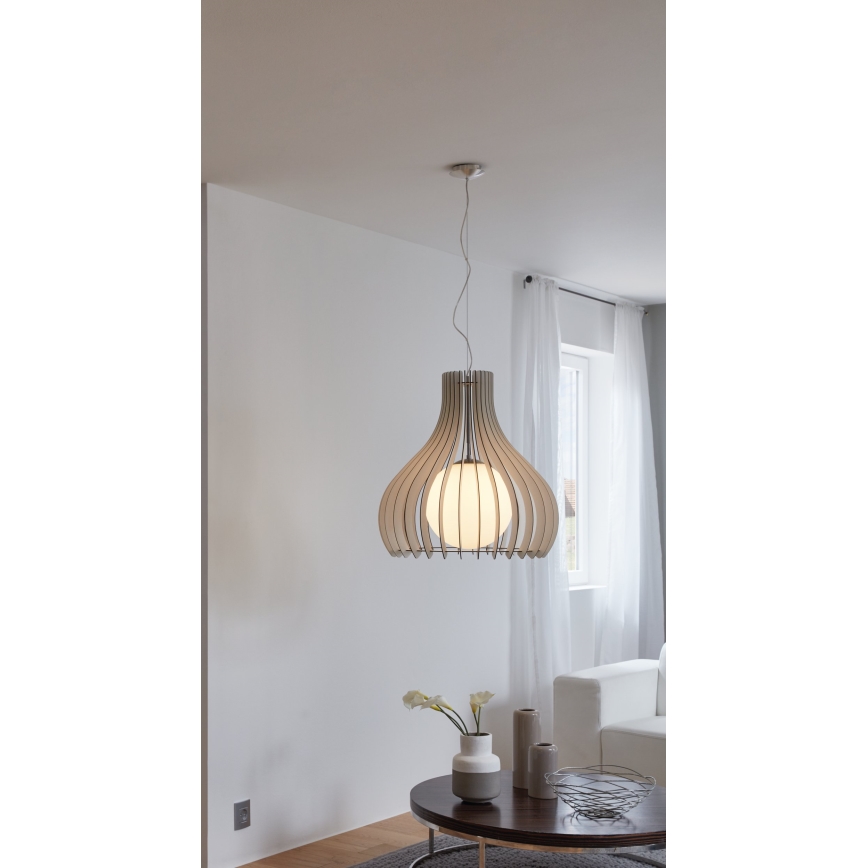 Eglo 96211 - Pakabinamas šviestuvas TINDORI su laidu, 1xE27/60W/230V, Ø 50 cm, baltas