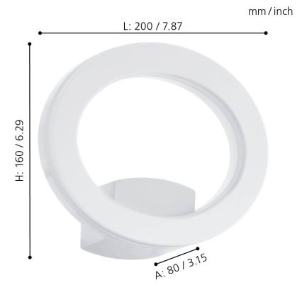 Eglo - LED sieninis lauko šviestuvas LED/10W/230V IP44