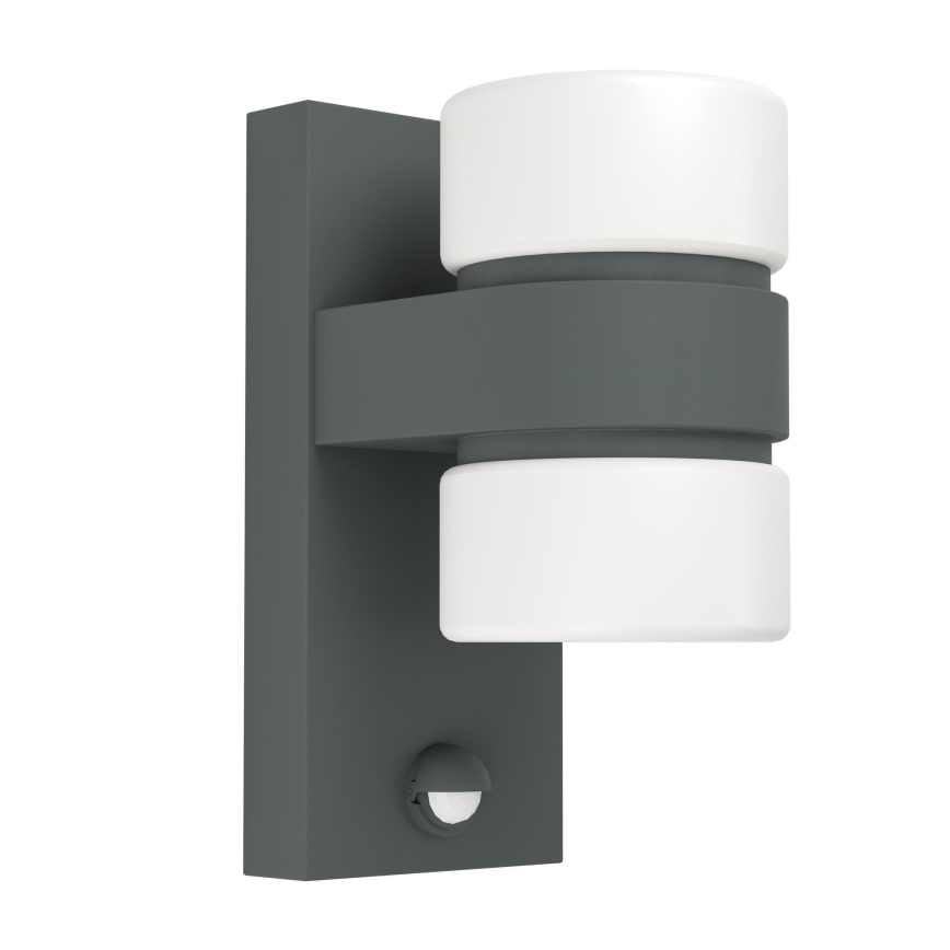 Eglo - LED sieninis lauko šviestuvas su jutikliu 2xLED/6W IP44
