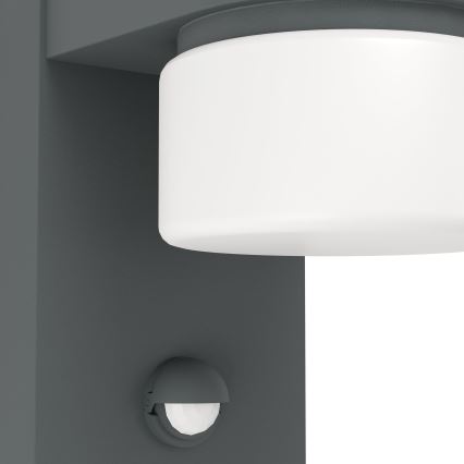 Eglo - LED sieninis lauko šviestuvas su jutikliu 2xLED/6W IP44