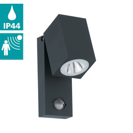 Eglo - LED sieninis lauko šviestuvas su jutikliu LED/5W/230V IP44