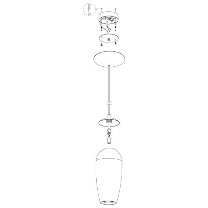 Eglo - LED sietynas, kabinamas ant virvės 1xG9/2,5W/230V