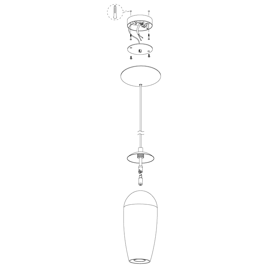 Eglo - LED sietynas, kabinamas ant virvės 1xG9/2,5W/230V