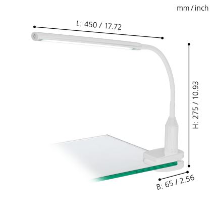 Eglo - LED Pritemdomas šviestuvas su segtuku LED/4,5W/230V