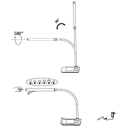 Eglo - LED pritemdomas stalinis šviestuvas LED/3,5W/230V