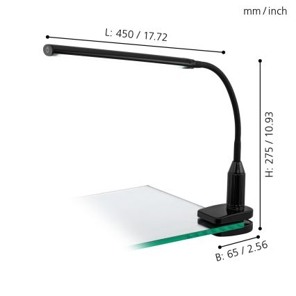 Eglo - LED Pritemdomas šviestuvas su segtuku LED/4,5W/230V