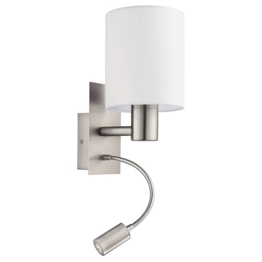 Eglo - LED Lankstus šviestuvas 1xE27/40W+LED/3,8W baltas