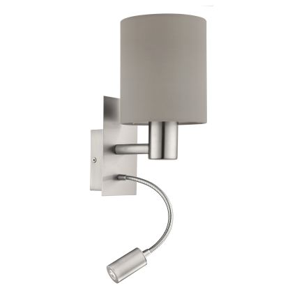 Eglo - LED Lankstus šviestuvas 1xE27/40W+LED/3,8W taupe