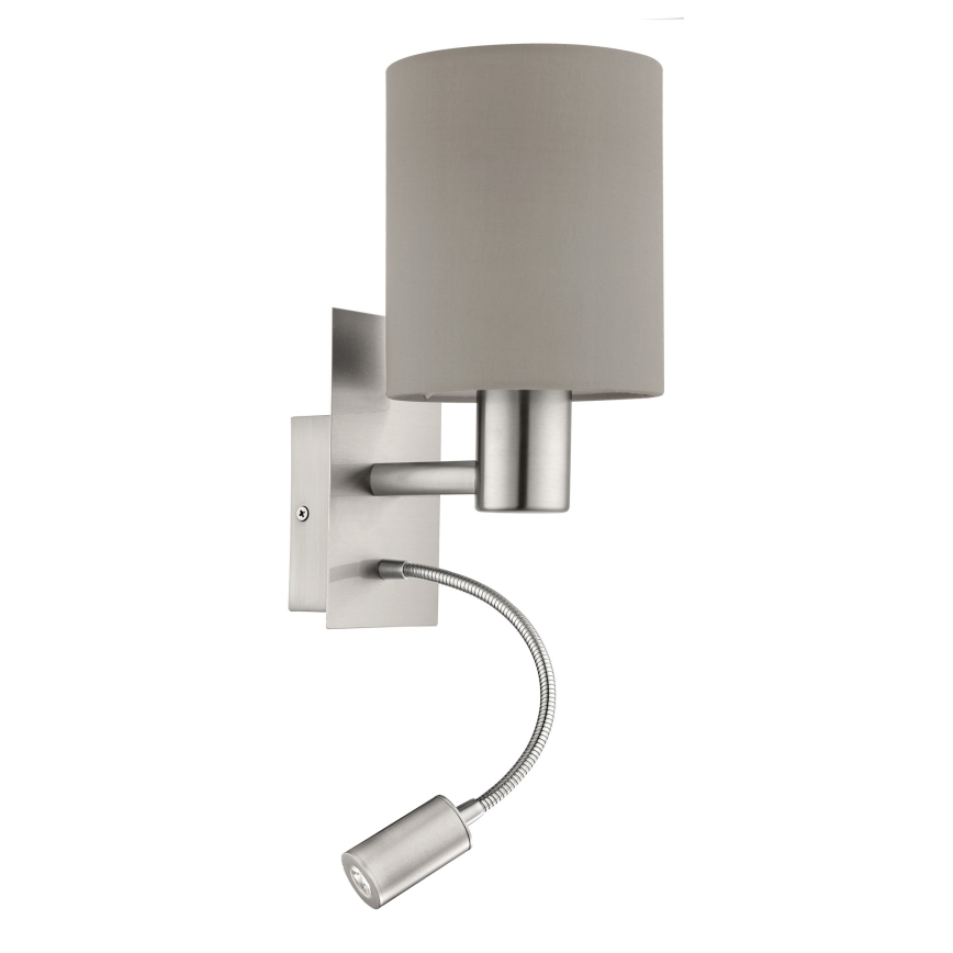 Eglo - LED Lankstus šviestuvas 1xE27/40W+LED/3,8W taupe