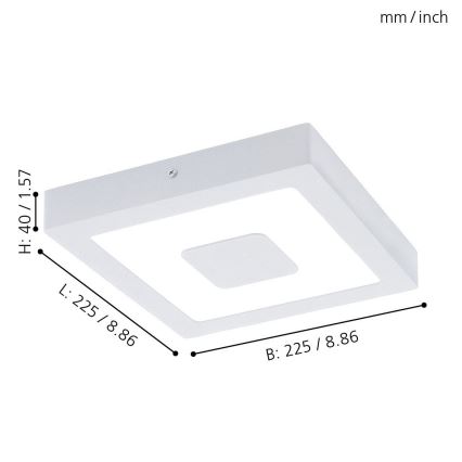 Eglo - LED lubinis lauko šviestuvas LED/16,5W/230V IP44