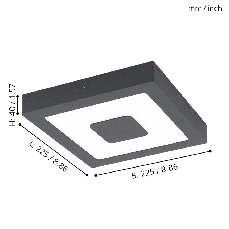 Eglo - LED venkovní Lubinis šviestuvas LED/16,5W/230V IP44