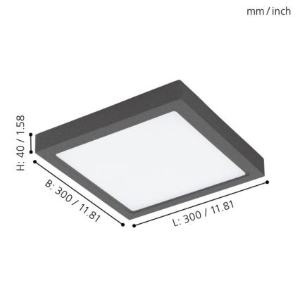 Eglo - LED lubinis lauko šviestuvas LED/22W IP44