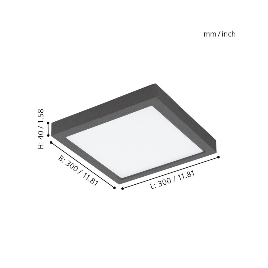 Eglo - LED lubinis lauko šviestuvas LED/22W IP44