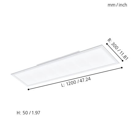 Eglo - LED RGBW Pritemdomas šviestuvas SALOBRENA-C LED/31W + nuotolinio valdymo pultas