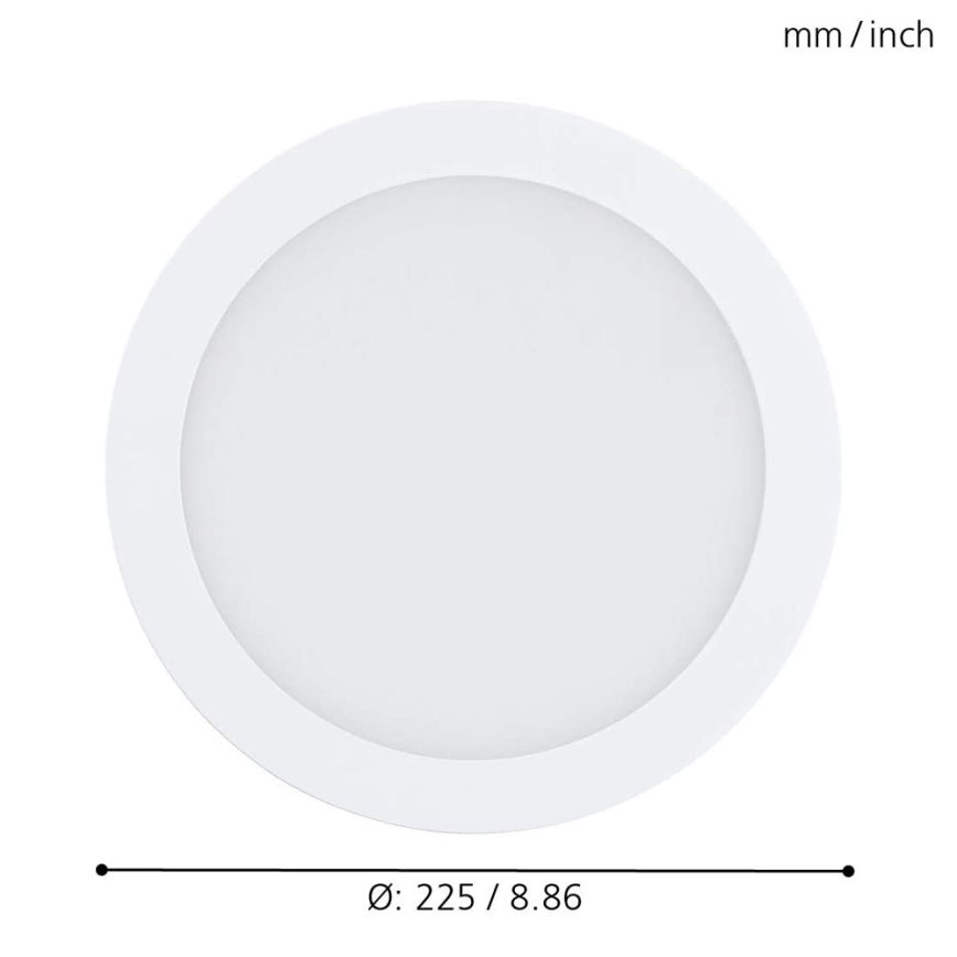 Eglo - LED RGBW dimeriuojamas įleidžiamas lubų šviestuvas FUEVA-C LED/15,6W/230V skers. 22,5 cm