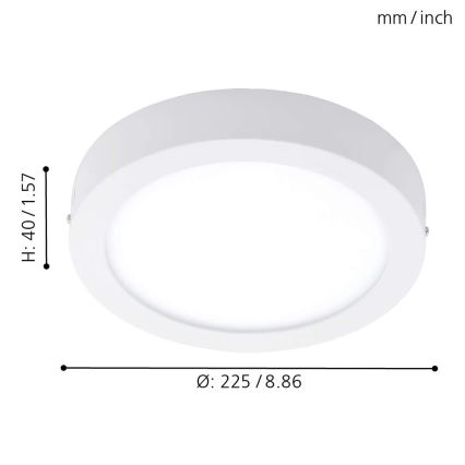 Eglo- LED RGBW Reguliuojamas lubinis šviestuvas FUEVA-C LED/15,6W/230V Bluetooth