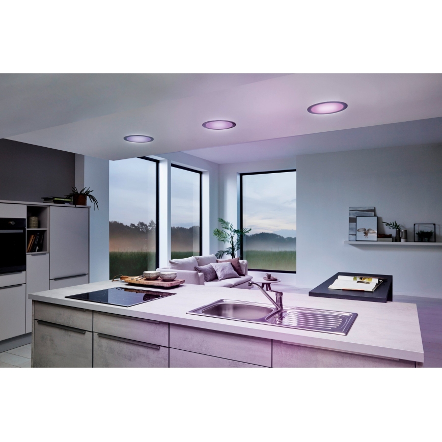 Eglo - LED RGB reguliuojamas įmontuojamas šviestuvas FUEVA-C LED/15,6W/230V