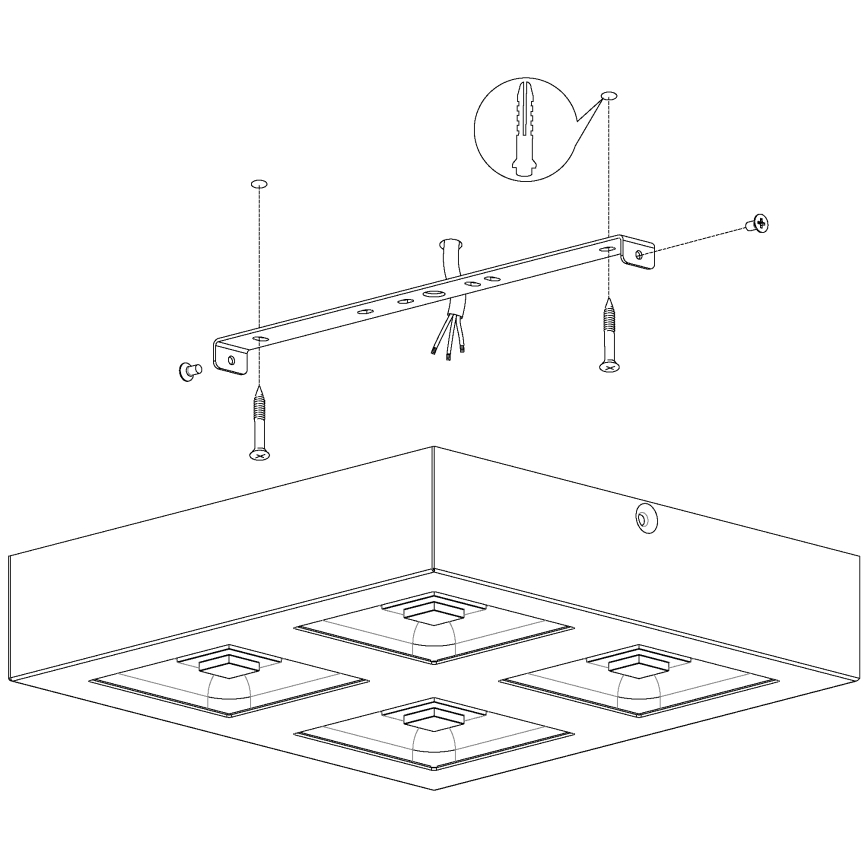 Eglo - LED lubinis šviestuvas 4xLED/6,3W/230V