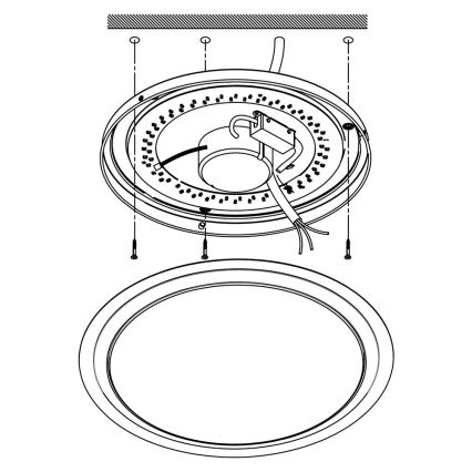 Eglo - LED RGBW Reguliuojamas lubinis šviestuvas COMPETA-C LED/17W/230V