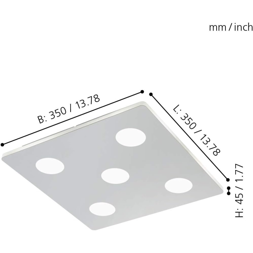 Eglo - LED lubinis vonios šviestuvas 5xLED/4,5W/230V IP44