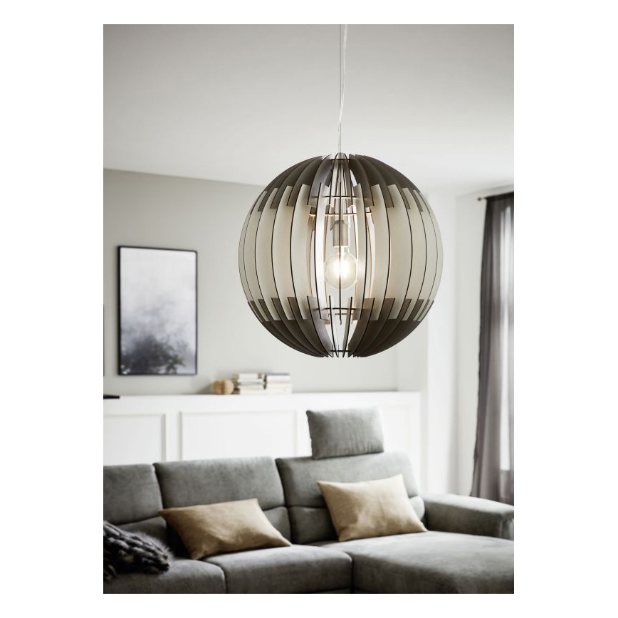 Eglo 96973 - Sietynas, kabinamas ant virvės OLMERO 1xE27/60W/230V