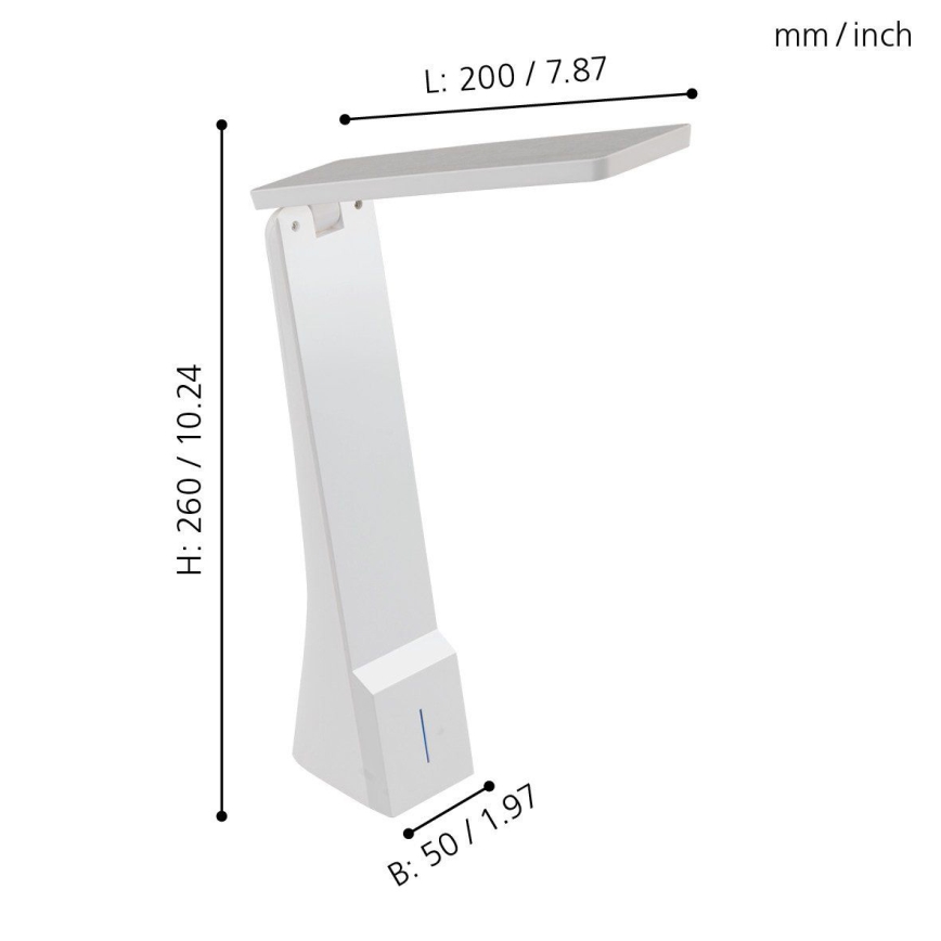 Eglo - Pritemdomas LED stalo šviestuvas 1xLED/1,8W/230V baltas