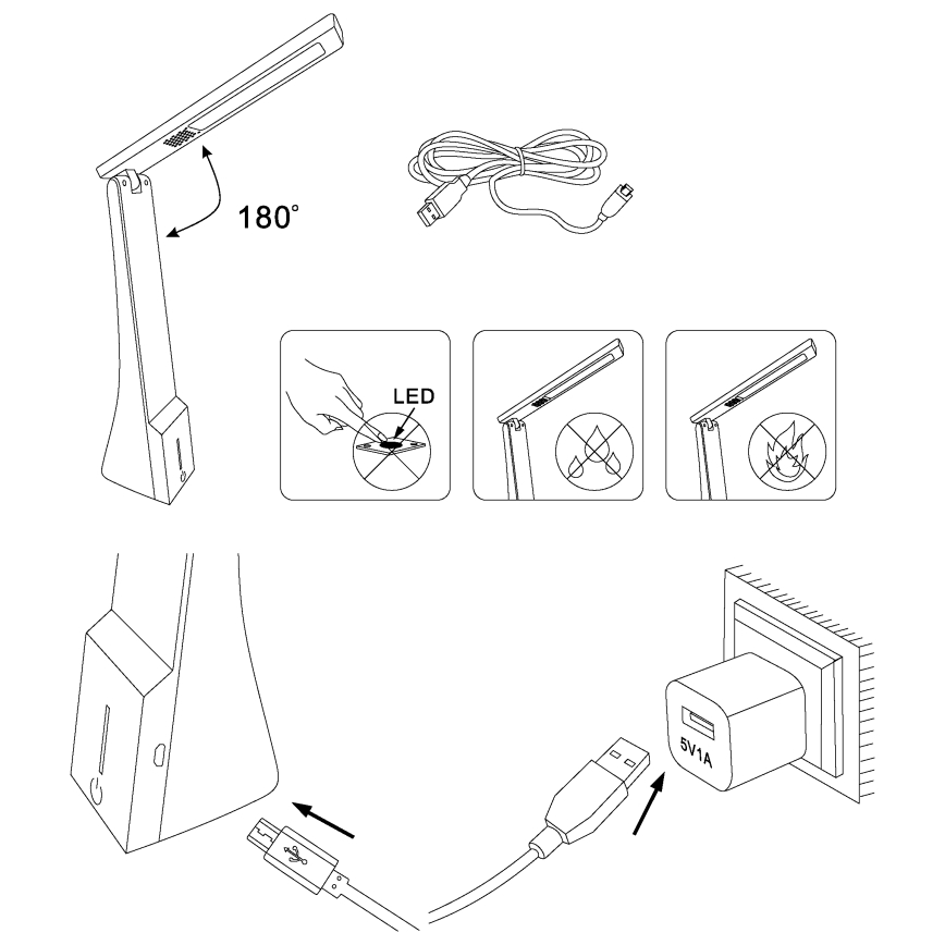 Eglo - dimeriuojama LED stalinė lempa LED/1,8W/230V juoda