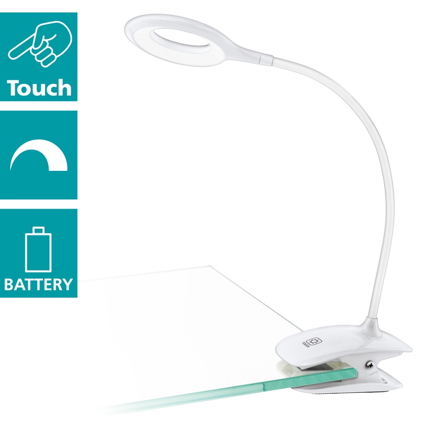 Eglo - LED Pritemdomas šviestuvas su segtuku 1xLED/3W/5V 500 mAh balta