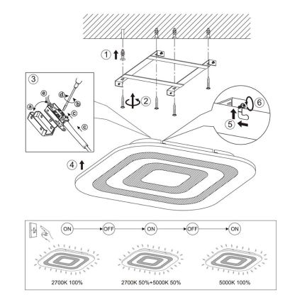 Eglo - LED Lubinis šviestuvas 1xLED/30W/230V pritemdomas