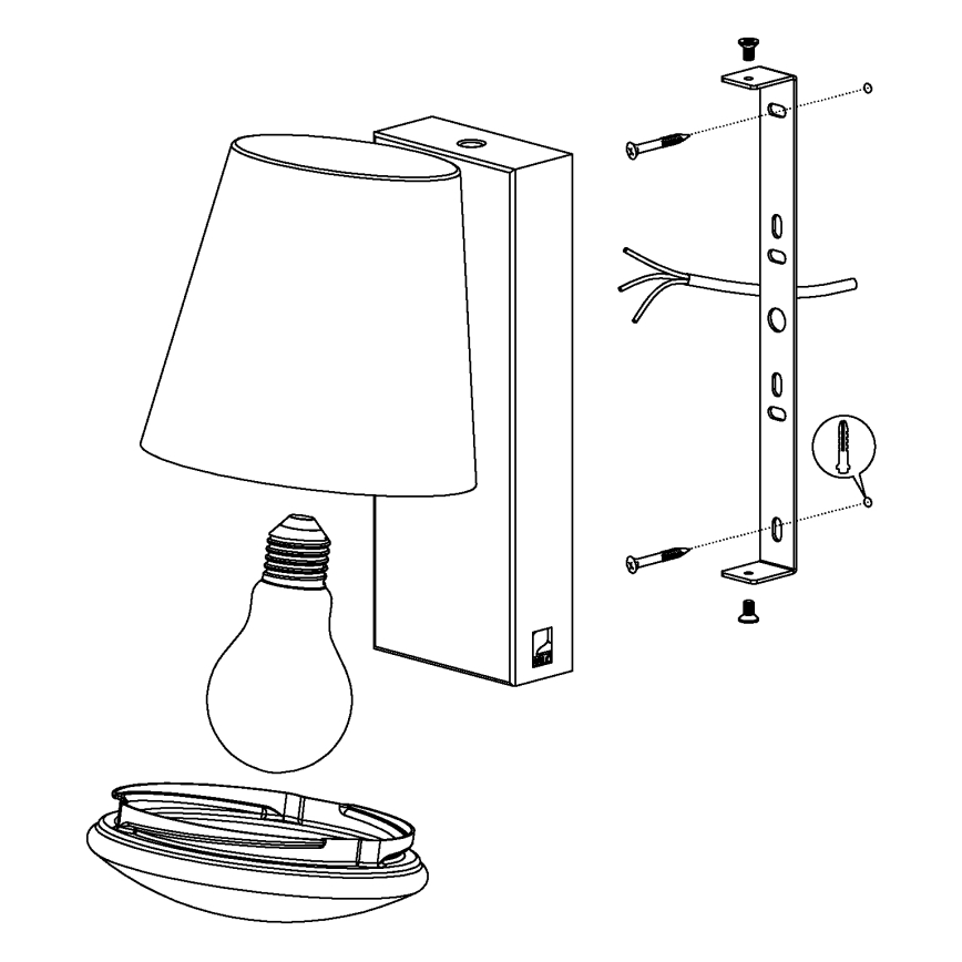 Eglo - Lauko sieninis šviestuvas 1xE27/10W/230V IP44