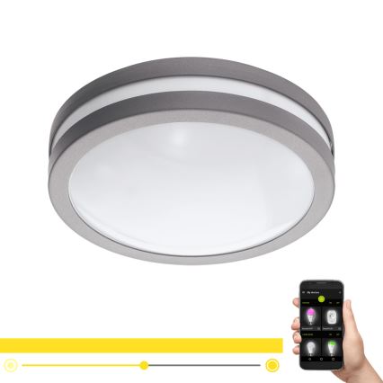 Eglo 97237 - dimeriuojamas LED vonios lubų šviestuvas LOCANA-C LED/14W/230V IP44 antracitas