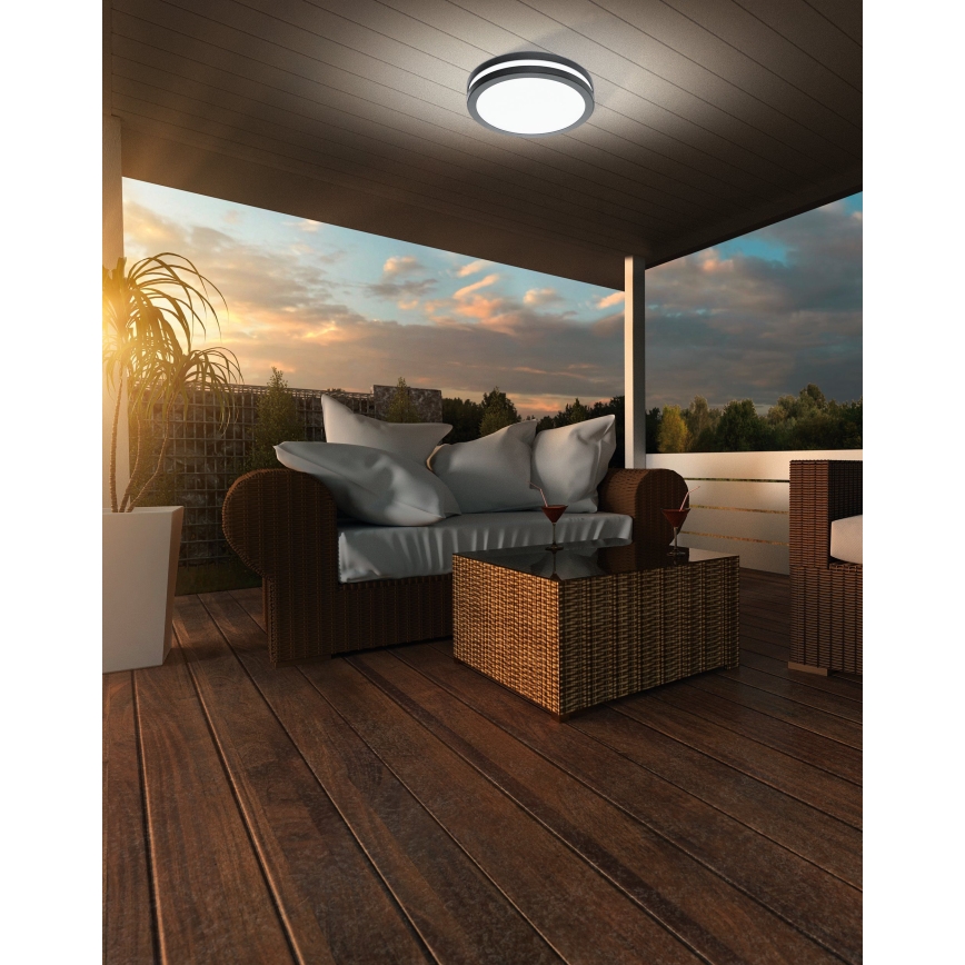 Eglo - LED pritemdomas lubinis vonios šviestuvas LOCANA-C LED/14W/230V Bluetooth IP44 antracitas